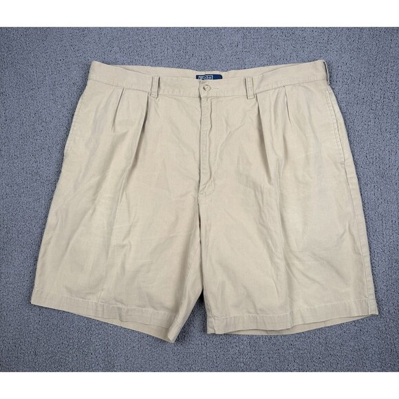 Polo by Ralph Lauren Other - Vintage Polo Ralph Lauren Shorts Mens 42 Khaki Pleated Tyler Short Classic